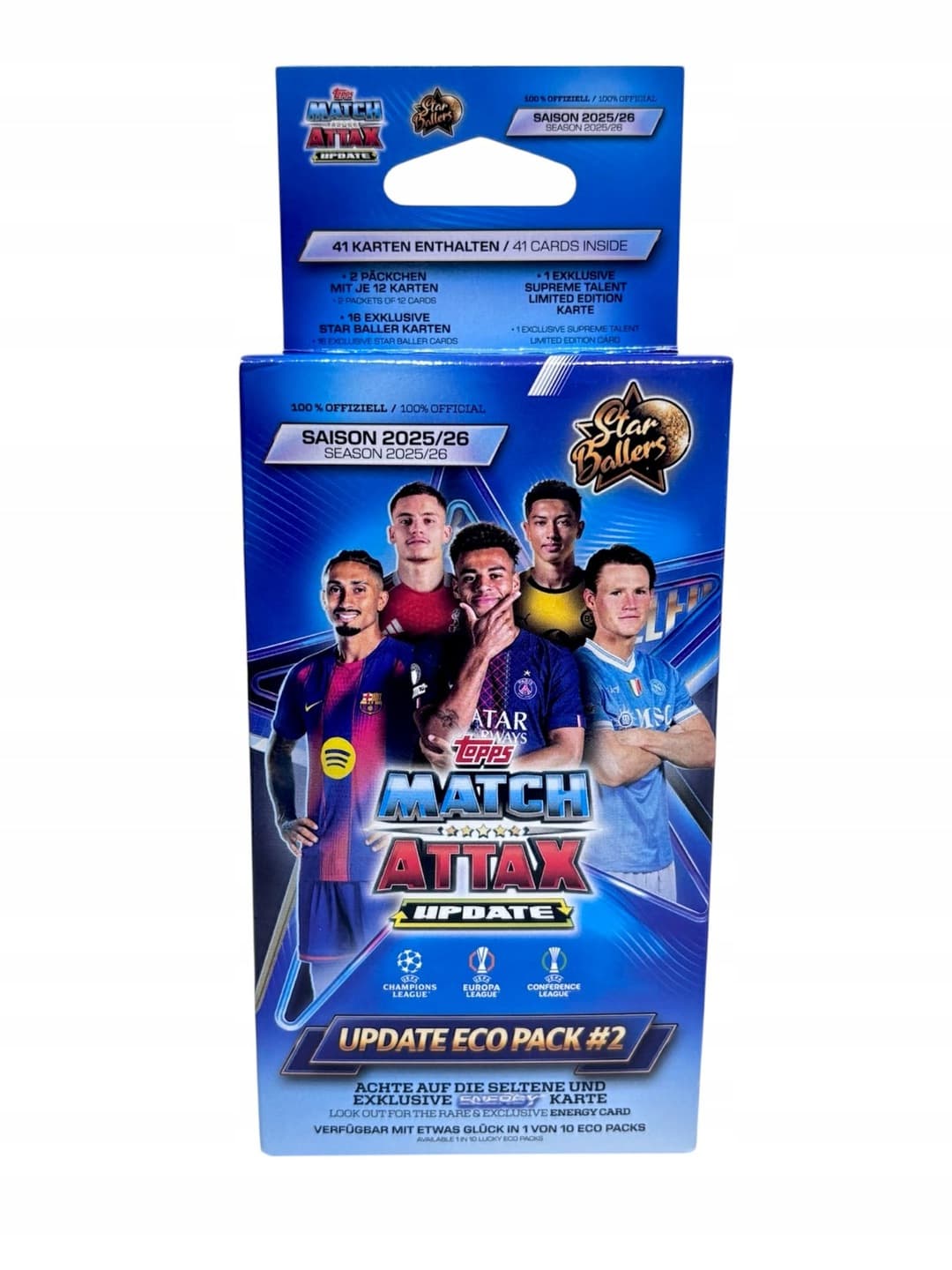 Karty piłkarskie TOPPS MATCH ATTAX Star Ballers UPDATE Eco pack #2 2025/26